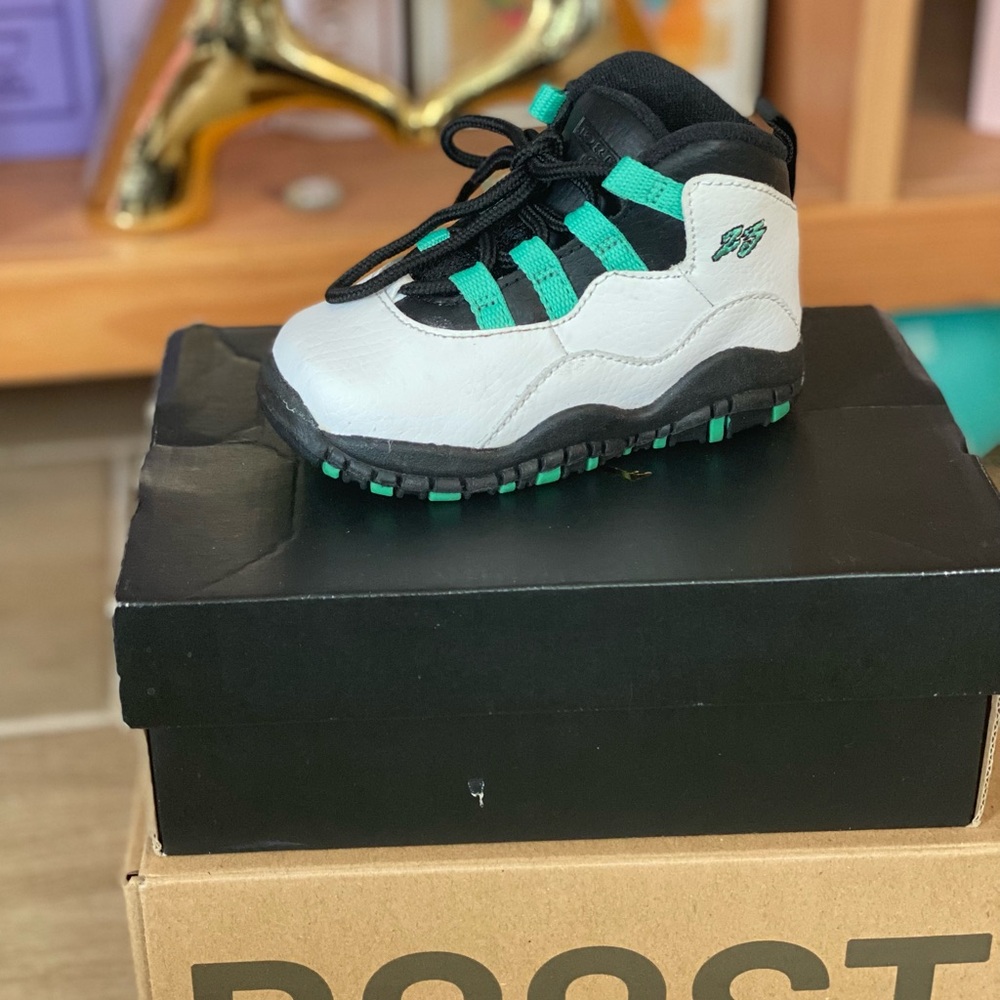 Kids Black and Green Sneakers